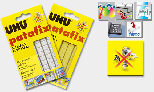 Клеящие подушечки UHU Tac Patafix для временного крепления (для цветных и белых поверхностей)