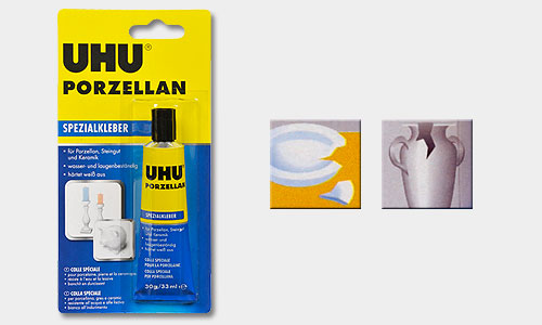Специальный секундный клей для фарфора и керамики UHU Porzellan Keramik 