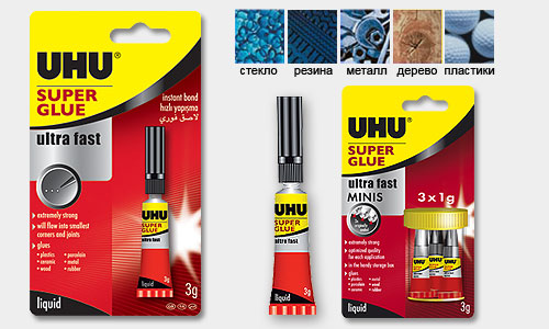Универсальный секундный клей UHU Super Glue