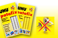 Клеящие подушечки (для временного прикрепления) UHU Tac Patafix (белые и желтые)